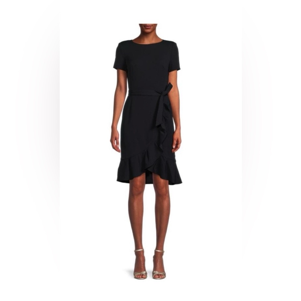 NWT Calvin Klein Black Ruffle Dress